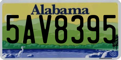 AL license plate 5AV8395