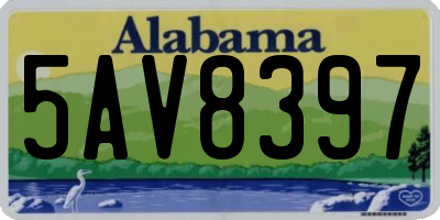 AL license plate 5AV8397