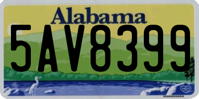 AL license plate 5AV8399