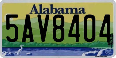 AL license plate 5AV8404