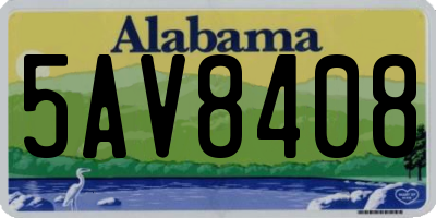 AL license plate 5AV8408