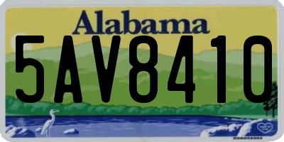 AL license plate 5AV8410