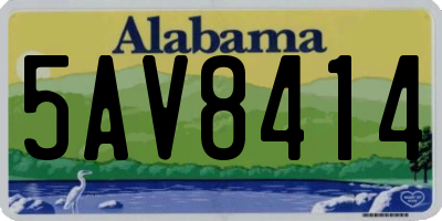 AL license plate 5AV8414