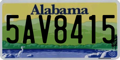 AL license plate 5AV8415