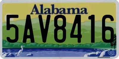 AL license plate 5AV8416