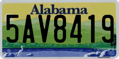AL license plate 5AV8419