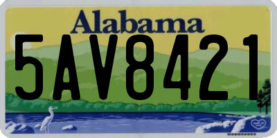 AL license plate 5AV8421