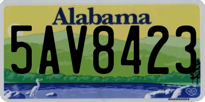 AL license plate 5AV8423