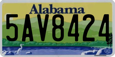 AL license plate 5AV8424