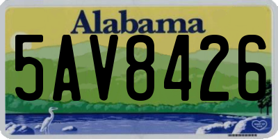 AL license plate 5AV8426
