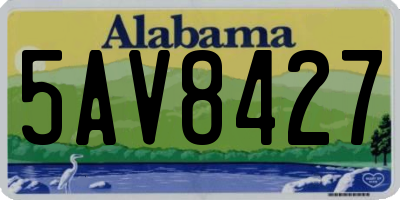 AL license plate 5AV8427