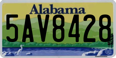 AL license plate 5AV8428