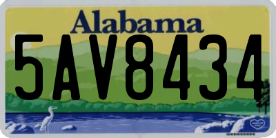 AL license plate 5AV8434