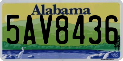 AL license plate 5AV8436
