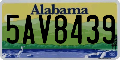 AL license plate 5AV8439