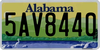 AL license plate 5AV8440