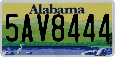 AL license plate 5AV8444