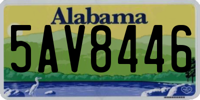 AL license plate 5AV8446