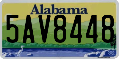 AL license plate 5AV8448