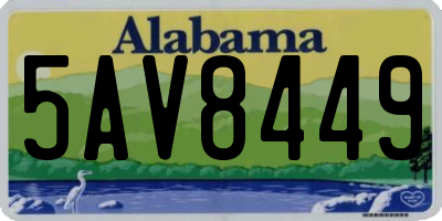 AL license plate 5AV8449