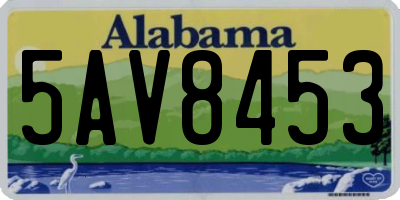 AL license plate 5AV8453