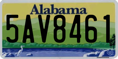 AL license plate 5AV8461