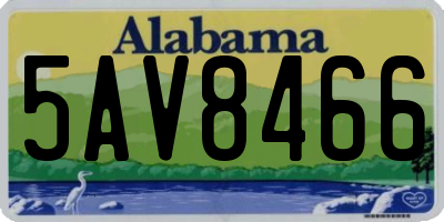 AL license plate 5AV8466