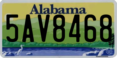 AL license plate 5AV8468