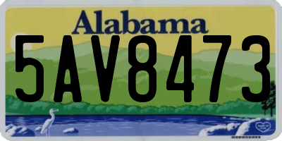 AL license plate 5AV8473