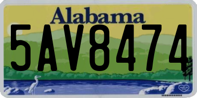 AL license plate 5AV8474