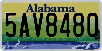 AL license plate 5AV8480