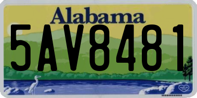 AL license plate 5AV8481