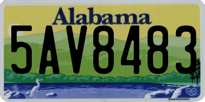 AL license plate 5AV8483