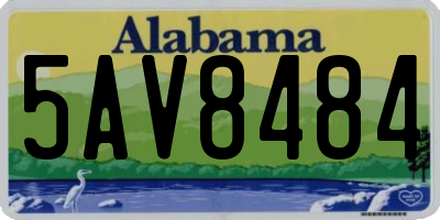 AL license plate 5AV8484
