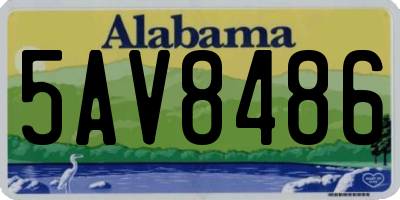 AL license plate 5AV8486