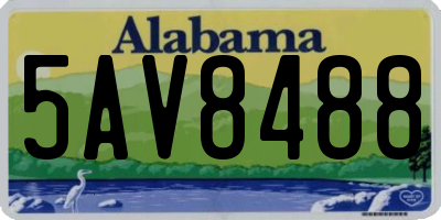 AL license plate 5AV8488