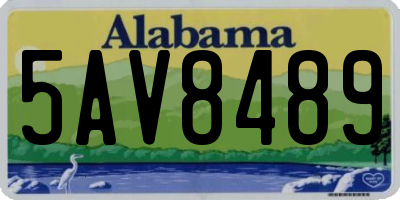AL license plate 5AV8489