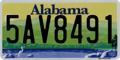AL license plate 5AV8491
