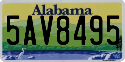AL license plate 5AV8495