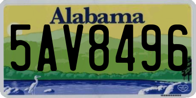 AL license plate 5AV8496