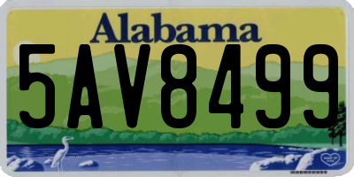 AL license plate 5AV8499