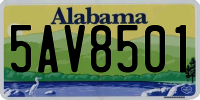 AL license plate 5AV8501
