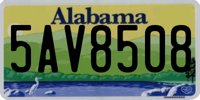 AL license plate 5AV8508