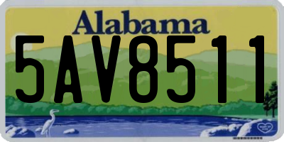 AL license plate 5AV8511