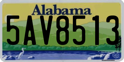 AL license plate 5AV8513