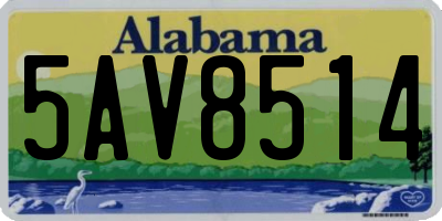 AL license plate 5AV8514