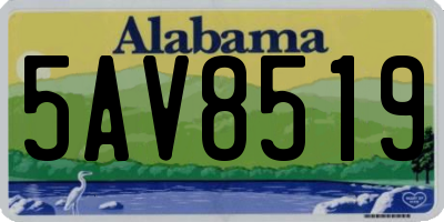 AL license plate 5AV8519