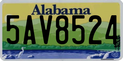 AL license plate 5AV8524