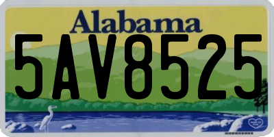 AL license plate 5AV8525