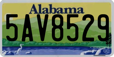 AL license plate 5AV8529